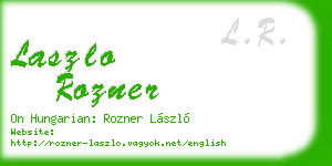 laszlo rozner business card