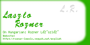 laszlo rozner business card